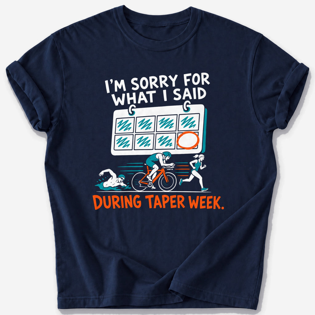 Taper Week Calendar T-Shirt — Navy