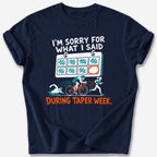 Taper Week Calendar T-Shirt — Navy
