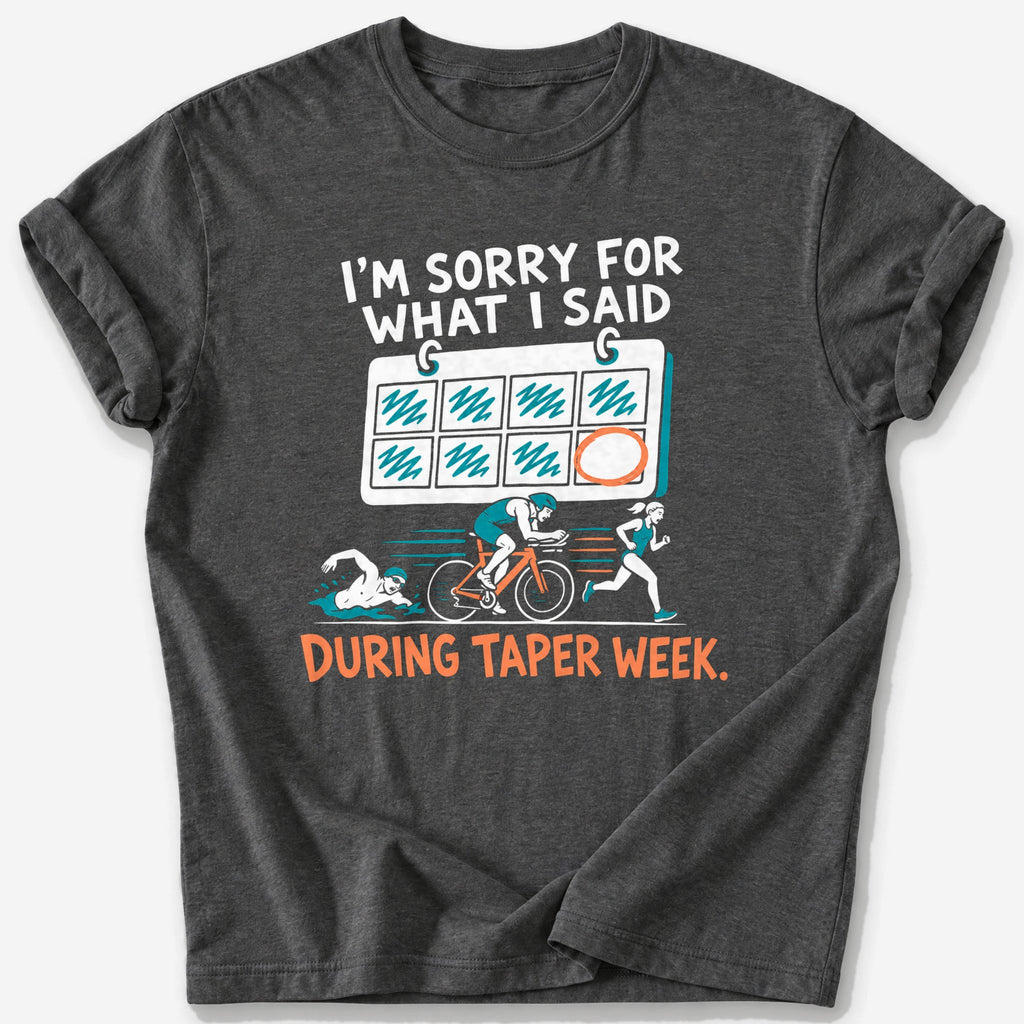 Taper Week Calendar T-Shirt — Dark Heather