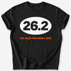 Plus the Swim and Bike 26.2 T-Shirt — Black