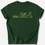 The Tri Bike T-Shirt — Forest Green