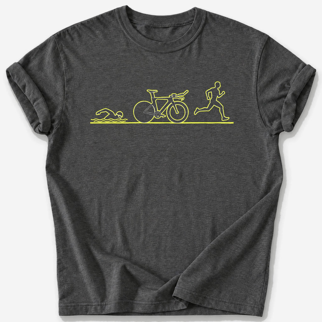 The Tri Bike T-Shirt — Dark Heather