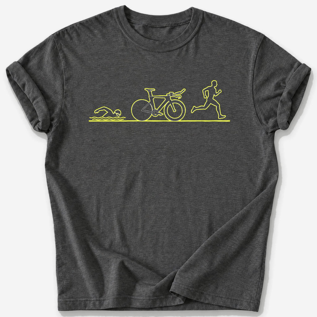 The Tri Bike T-Shirt — Dark Heather