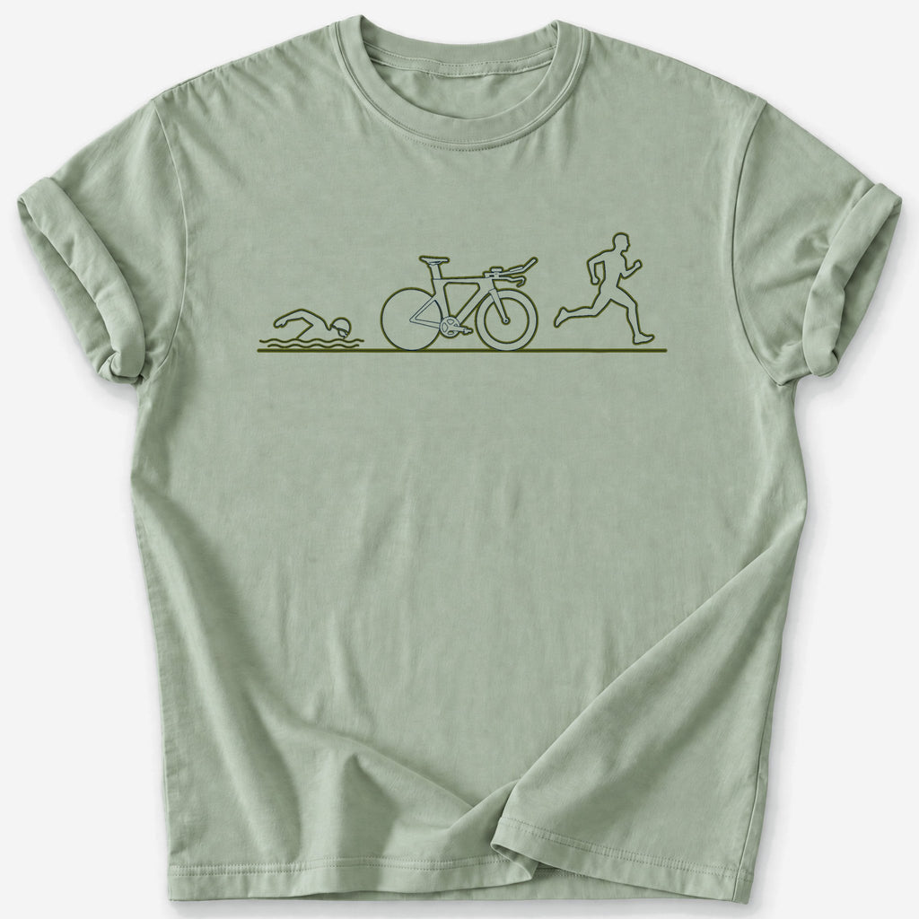 The Tri Bike T-Shirt — Sage