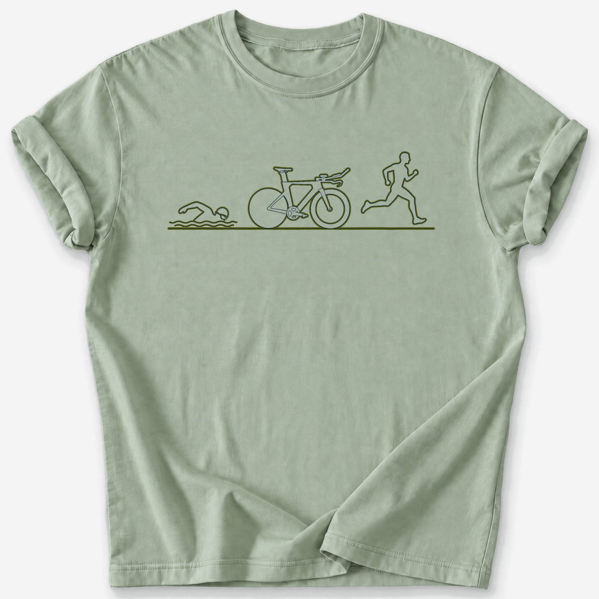 The Tri Bike T-Shirt — Sage