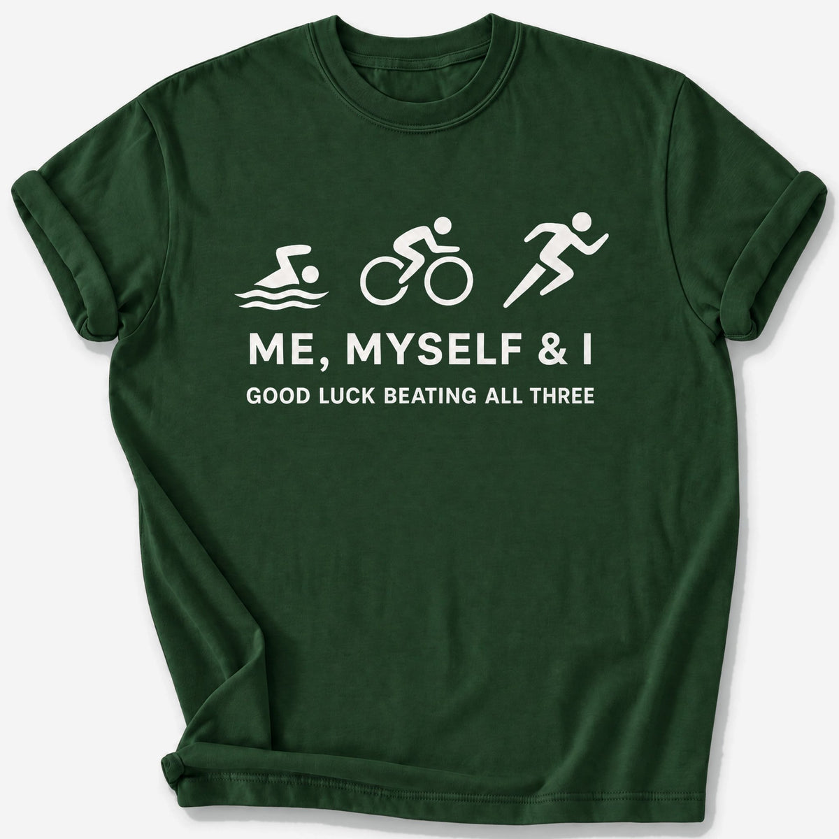 Three of Me T-Shirt — Forest Green