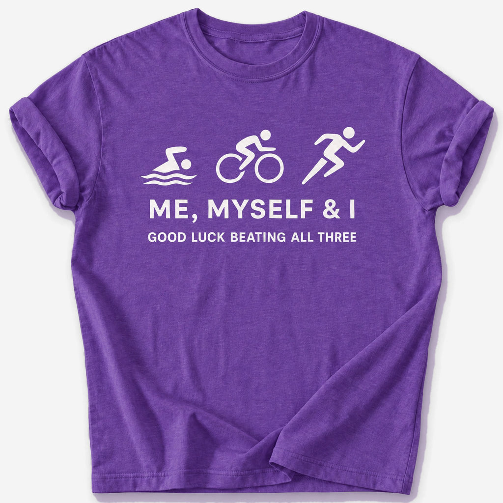 Three of Me T-Shirt — Heather Purple