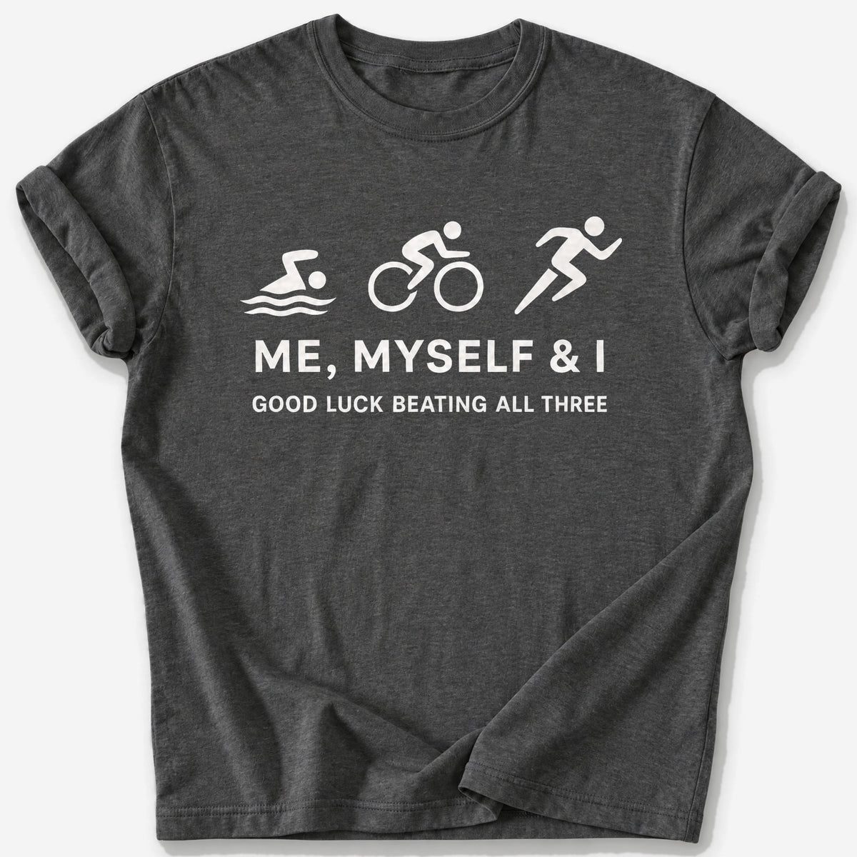 Three of Me T-Shirt — Dark Heather