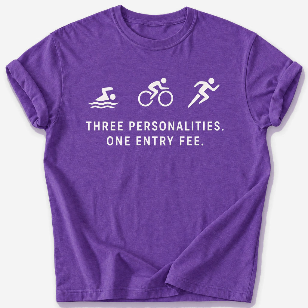 Three Personalities T-Shirt — Heather Purple