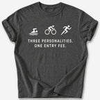 Three Personalities T-Shirt — Dark Heather