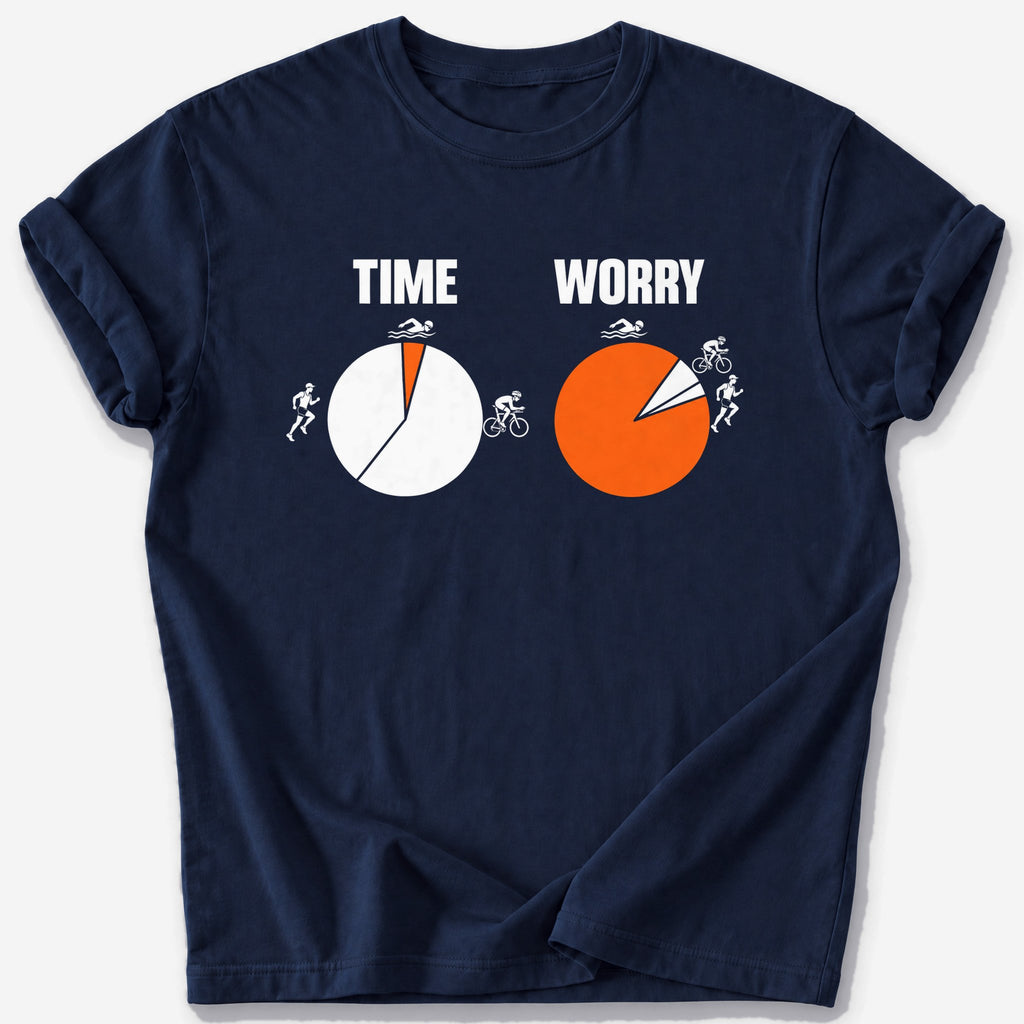 Time and Worry T-Shirt — Navy