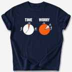 Time and Worry T-Shirt — Navy