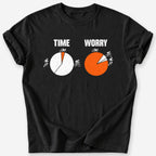 Time and Worry T-Shirt — Black