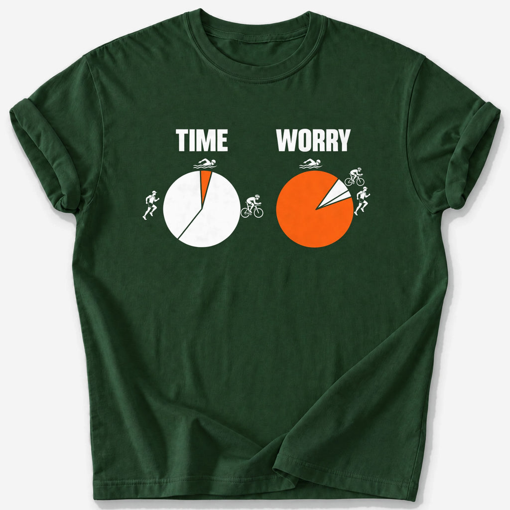 Time and Worry T-Shirt — Forest Green