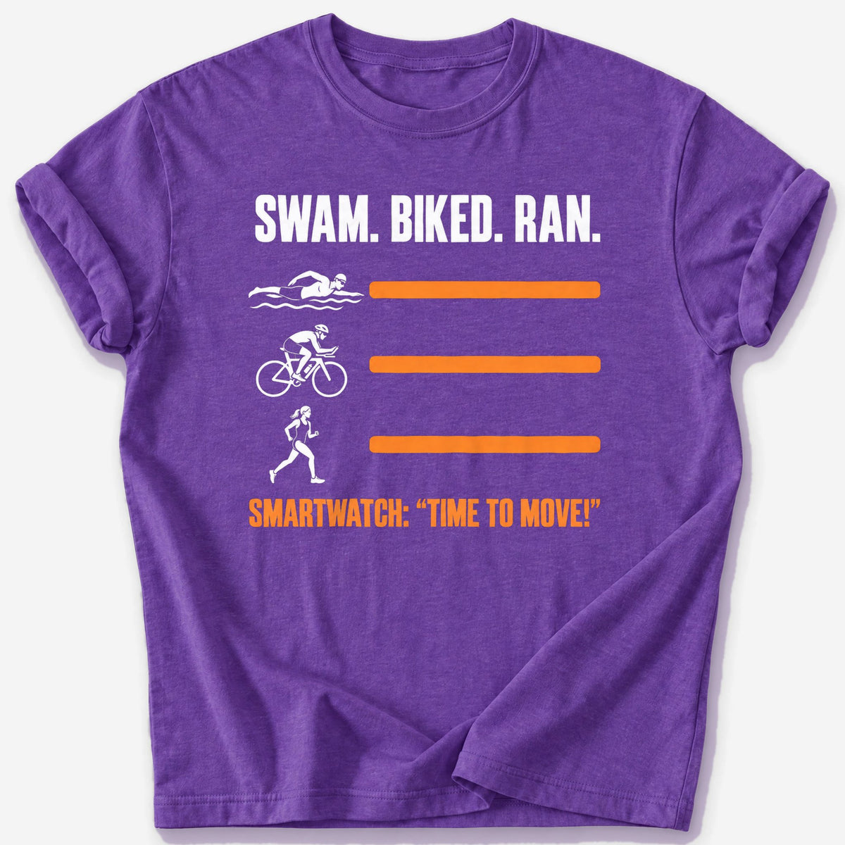 Time to Move T-Shirt — Heather Purple