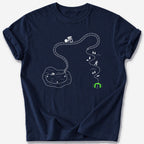 Triathlon Course Map T-Shirt — Navy