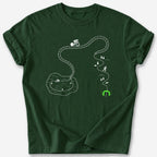Triathlon Course Map T-Shirt — Forest Green