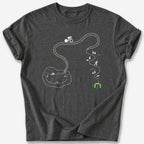 Triathlon Course Map T-Shirt — Dark Heather
