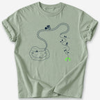 Triathlon Course Map T-Shirt — Sage