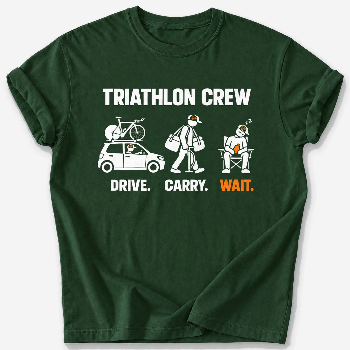 Triathlon Crew T-Shirt — Forest Green