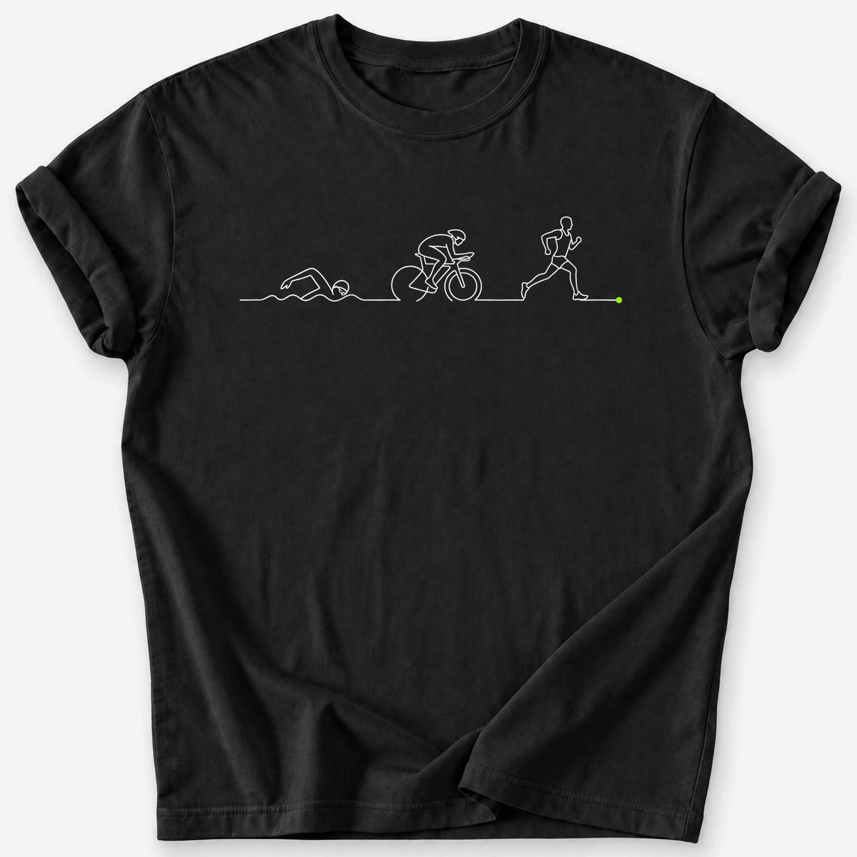 Triathlon Heartbeat T-Shirt — Black