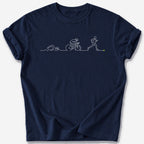 Triathlon Heartbeat T-Shirt — Navy