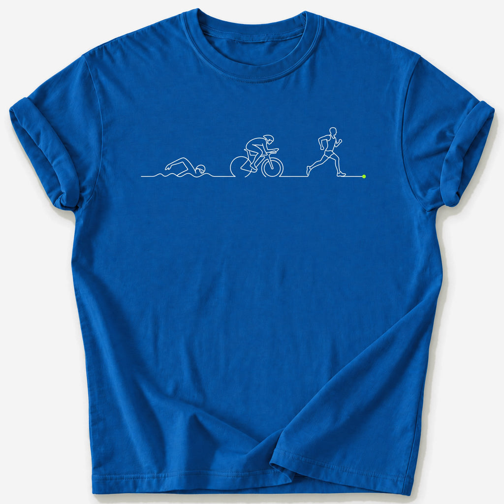 Triathlon Heartbeat T-Shirt — Royal
