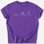 Triathlon Heartbeat T-Shirt — Heather Purple