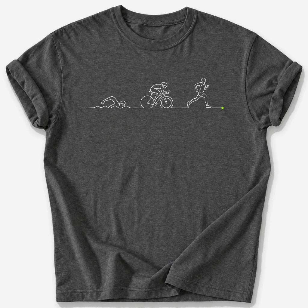 Triathlon Heartbeat T-Shirt — Dark Heather