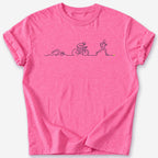 Triathlon Heartbeat T-Shirt — Heather Heliconia
