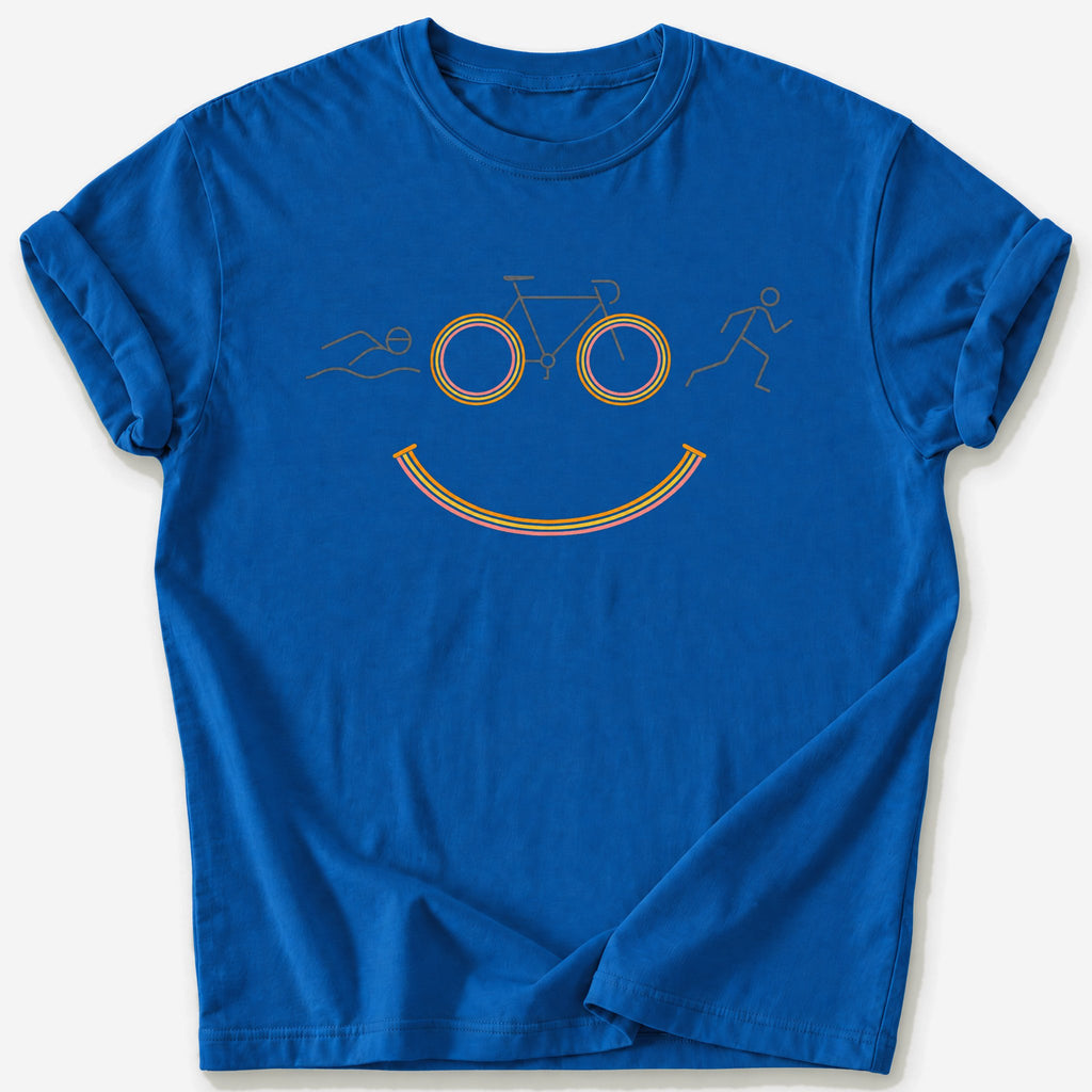 Triathlon Smiley T-Shirt — Royal