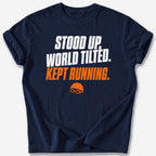 World Tilted T-Shirt — Navy
