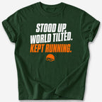 World Tilted T-Shirt — Forest Green
