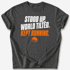 World Tilted T-Shirt — Dark Heather
