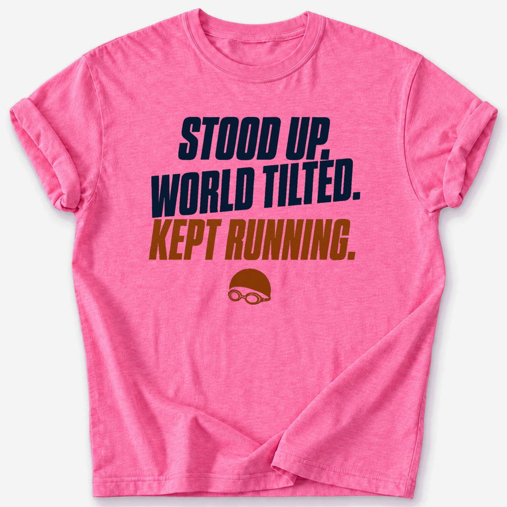 World Tilted T-Shirt — Heather Heliconia